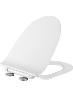 Bormann Aqua Καπάκι Λεκάνης Οβάλ Πλαστικό Soft Close Λευκό 43x36cm BTW1085