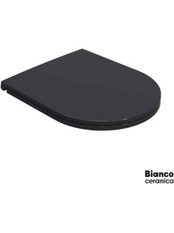 Bianco Ceramica Lenta Καπάκι Λεκάνης Οβάλ από Βακελίτη Slim Soft Close Ανθρακί 508-MS38C-401