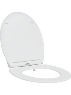 vidaXL Καπάκι Λεκάνης Οβάλ Πλαστικό Λευκό 45.5x37.5cm 42002365