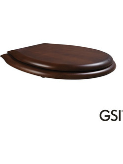 GSI Καπάκι Λεκάνης Οβάλ Ξύλινο Καφέ 500-MS87-250