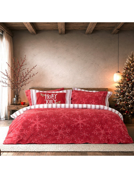 Nima Σετ Σεντόνια Μονά Βαμβακερά 170x260 Holly Jolly