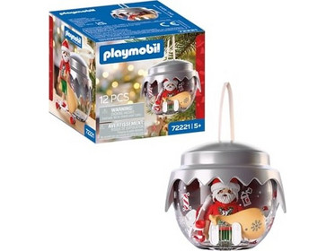 Playmobil Christmas Χριστουγεννιάτικο Στολίδι Μπάλα Άη Βασίλης Σκέιτερ για 4+ Ετών 72221
