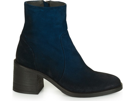 Fru.it Γυναικεία Μποτάκια Αστραγάλου Suede Navy Μπλε με Χοντρό Χαμηλό Τακούνι 7740-553