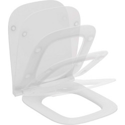 Ideal Standard i Life B Καπάκι Λεκάνης Τετράγωνο Πλαστικό Slim Soft Close Λευκό 45x36cm T500301