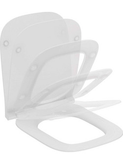 Ideal Standard i Life B Καπάκι Λεκάνης Τετράγωνο Πλαστικό Slim Soft Close Λευκό 45x36cm T500301