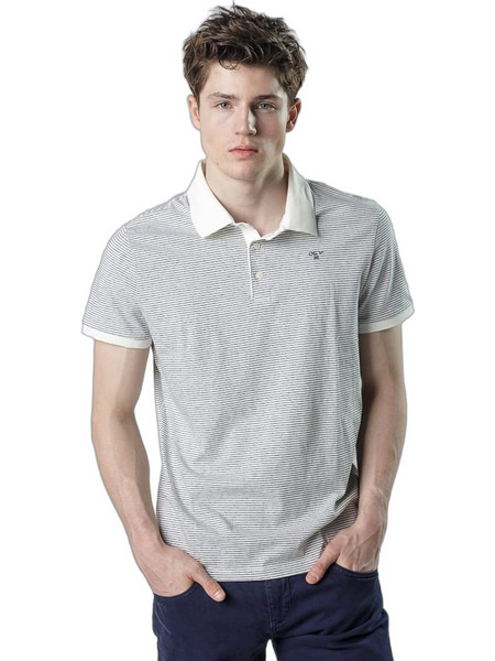 Devergo Ανδρική Μπλούζα Polo Κοντομάνικη Λευκή 1D25SS4082SS0105-2
