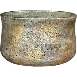MarHome Κασπώ Πήλινο Καφέ Γκρι Χρυσό 24.5x17x15.5cm 06-26683