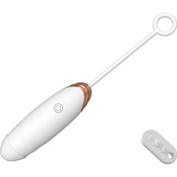 Kinksters Thrusting & Heating Δονητής Egg για Ζευγάρια με Τηλεχειριστήριο 21cm Λευκός