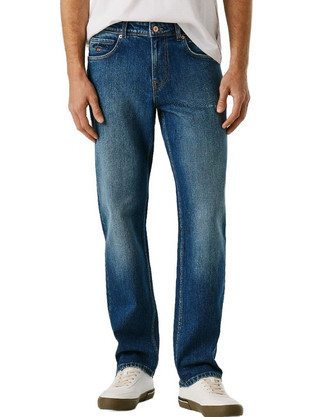 Pepe Jeans Cash Ανδρικό Τζιν Παντελόνι Ελαστικό Κανονική Εφαρμογή Navy Μπλε PM2084805-000