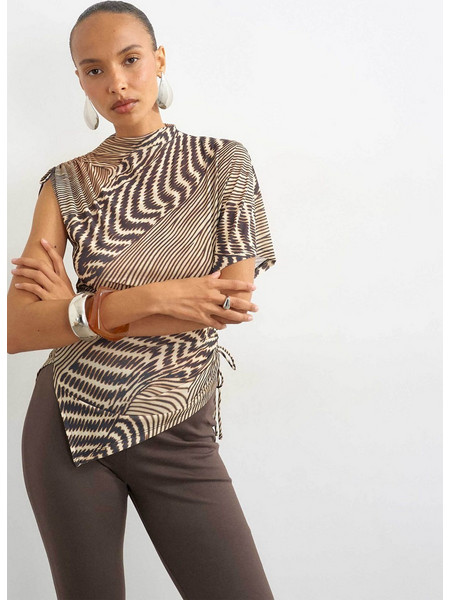 Topshop Bianca Γυναικείο Χειμερινό Top Καφέ 31001458