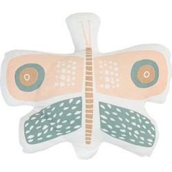 BimbiDreams Cottage Butterfly Παιδικό Διακοσμητικό Μαξιλάρι 100% Βαμβάκι Σομόν Πράσινο Mint 30x30cm
