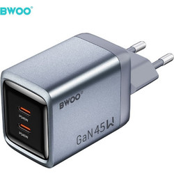Bwoo CDA239 Φορτιστής χωρίς Καλώδιο με 2 Θύρες USB-C 45W Power Delivery