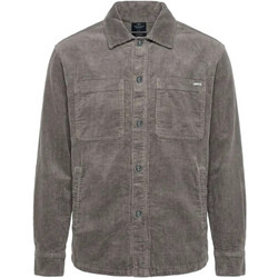 Funky Buddha Ανδρικό Πουκάμισο Κοτλέ Μακρυμάνικο Overshirt Καφέ FBM014-035-05