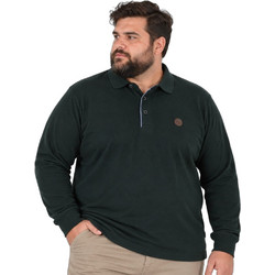 Double Ανδρική Μπλούζα Polo Μακρυμάνικη Χακί PS-3102A