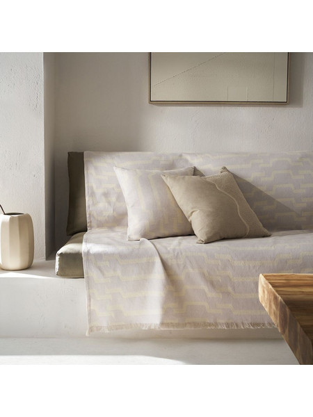 Gofis Home Ριχτάρι Τριθέσιου Καναπέ 180x310 Clover 558/19 Silver Grey