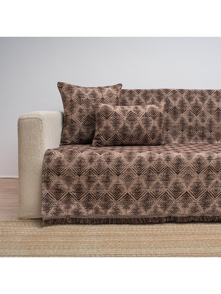 Cotone Ριχτάρι Τετραθέσιου Καναπέ 170x340 Nepal 03 Καφέ 296340