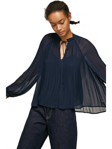 Pepe Jeans Dora Γυναικείο Χειμερινό Top Navy Μπλε PL304337-594