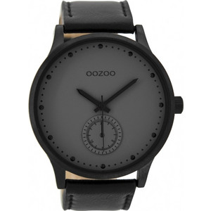 Oozoo Timepieces Ανδρικό Ρολόι Χρονογράφος με Μαύρο Δερμάτινο Λουράκι C9009 Oozoo Timepieces Ανδρικό Ρολόι Χρονογράφος με Μαύρο Δερμάτινο Λουράκι C9009