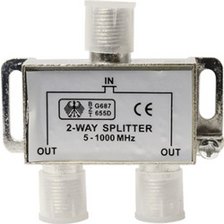 Splitter δορυφορικής κεραίας με 2 εξόδους τύπου F 5906881174210