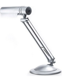 Artekko Bugle Φωτιστικό Γραφείου LED Μεταλλικό Ασημί 50cm