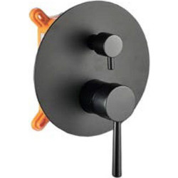 Μίκτης Εντοιχισμού 2 Εξόδων Interflex Pure 087133 Black Matt