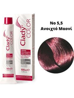 Clady Color 5.5 Light Mahogany Μόνιμη Βαφή Μαλλιών 100ml