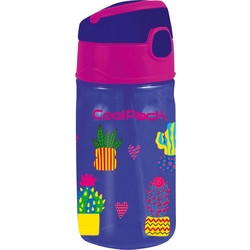 CoolPack Handy Cactus Παιδικό Μπουκάλι Πλαστικό BPA Free με Καλαμάκι Μωβ 300ml