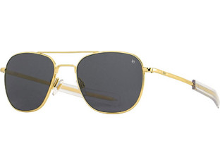 American Optical Original Pilot Gold Ανδρικά Γυαλιά Ηλίου Aviator Μεταλλικά Χρυσά με Μαύρο Polarized Φακό