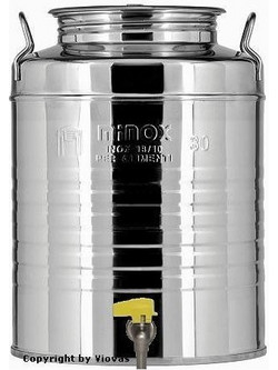 ΔΟΧΕΙΟ ΛΑΔΙΟΥ ΚΡΑΣΙΟΥ ΙΝΟΧ MINOX 15 LT + ΚΑΝΟΥΛΑ