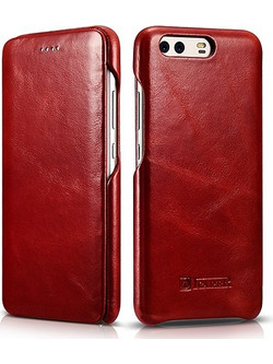 iCarer Vintage Series Curved Edge Folio - Δερμάτινη Θήκη Huawei P10 - Red (RHP1001-RD)