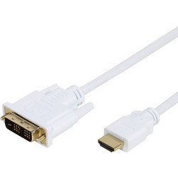 Vivanco Καλώδιο HDMI Male to DVI Male 1.5m White 22146