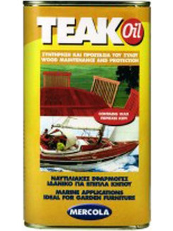 Mercola Teak Λάδι Εμποτισμού Ξύλου Έτοιμο προς Χρήση Ματ 1lt