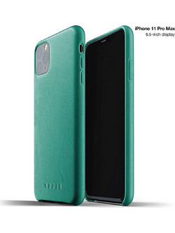Mujjo Full Leather Back Cover Green (iPhone 11 Pro Max)