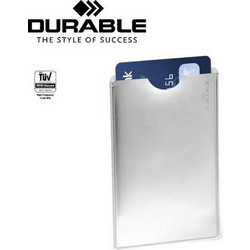 ΖΕΛΑΤΙΝΑ/ΘΗΚΗ ΠΙΣΤΩΤΙΚΗΣ ΚΑΡΤΑΣ DURABLE RFID SECURE ΜΟΝΗ (silver) 165890023
