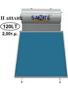 Sante SP Ηλιακός Θερμοσίφωνας 120lt 2m² Glass Διπλής Ενέργειας