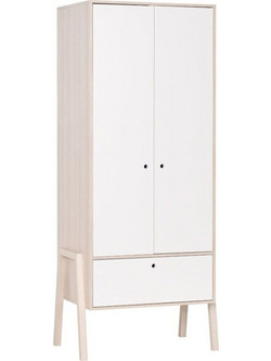 PoliHome Δίφυλλη Ντουλάπα Ρούχων Spot Young Λευκή 88x60x210cm 16262669