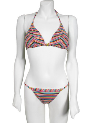 Playboy Bikini Set Τριγωνάκι Brazil Πολύχρωμο PB140B-0000
