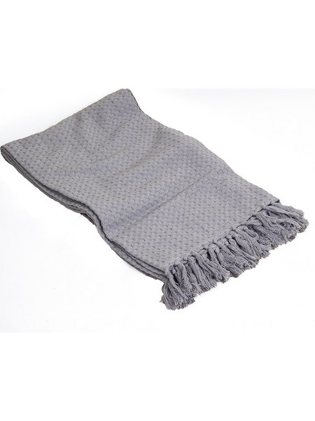 ZAROS-Ριχτάρι cotton, μεγάλο πικέ σχ. αν.γκρι χρ.130x170cm - ZAROS - RC134