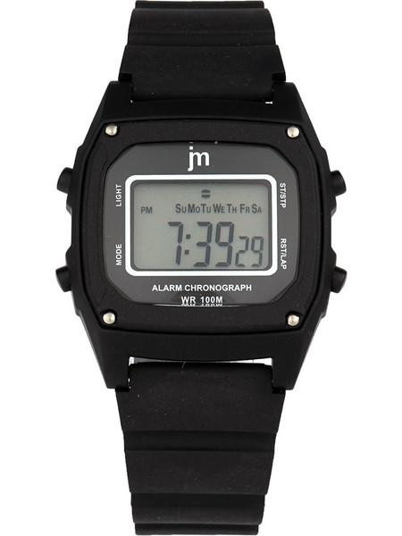 Unisex Ρολόι Σπορ JM της Lowell ,πλαστικό Λουρί Μαύρο JP019
