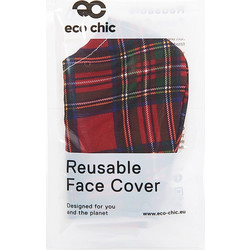 Eco Chic Face Cover Red Tartan M17 1τμχ