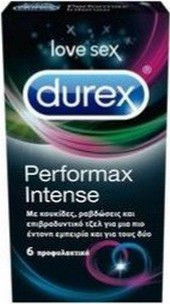 Durex Performax Intense Προφυλακτικά με Ραβδώσεις & Επιβραδυντικό 6τμχ