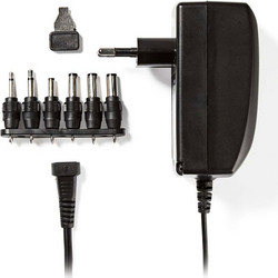 NEDIS ACPA007 Universal AC Power Adapter, 3/4.5/6/7.5/9/12 VDC, 2.25 A