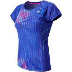New Balance Impact Ice Print Γυναικείο Αθλητικό T-Shirt Royal Blue WRT4331-UVB