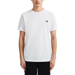 Fred Perry Ανδρική Μπλούζα Ringer T-Shirt M3519-100 Λευκό