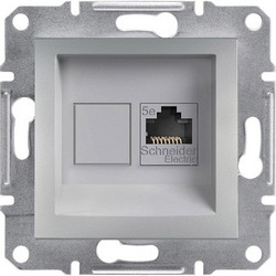 Πρίζα Δικτύου RJ45 cat5e U/UTP Μονή Αλουμίνιο Schneider Asfora EPH4300161