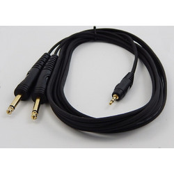 TPC-019 ΚΑΛΩΔΙΟ 2 ΚΑΡΦΙΑ ΑΡΣENIKA 6,3mm - 3,5mm ΑΡΣΕΝΙΚA 3