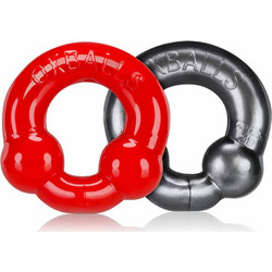 Oxballs Ultra Balls Cockring Σετ Ελαστικά Δαχτυλίδια Πέους & Όρχεων 3cm Κόκκινα 2τμχ