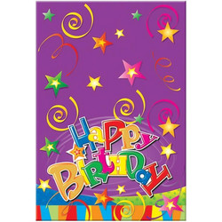 Τραπεζομάντηλο πλαστικό happy birthday 54x72εκ