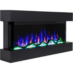 Hitense Ηλεκτρικό Τζάκι Τοίχου 1600W Μ110xΥ52.5xΒ18cm FXW800-SLIM3DB