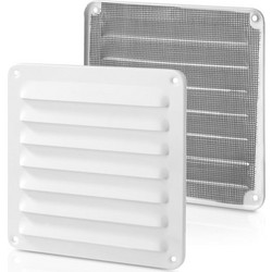 Σχάρα Εξαερισμού Αλουμινίου Με Σίτα 150x150mm Λευκή Inofix 1259-2